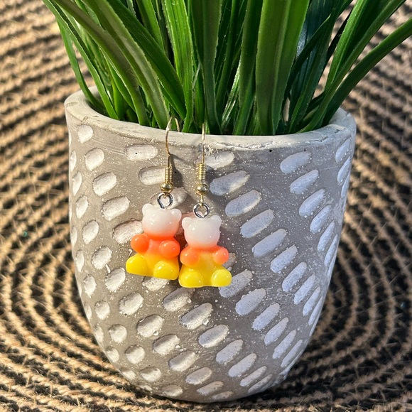 Gummy Bear Candy Corn Earrings - Picture 1 of 1